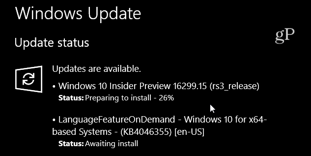 Windows 10 Build 16299-15 Kumulatívna aktualizácia