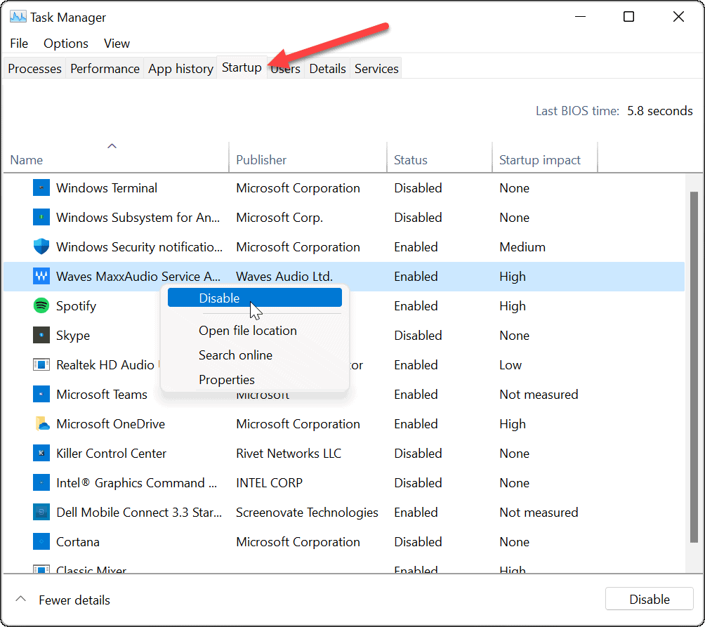 Ako vyčistiť spustenie systému Windows 11