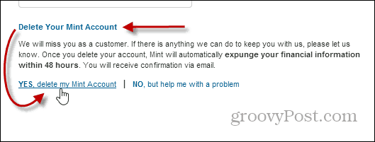 Ako odstrániť svoj účet Mint.com