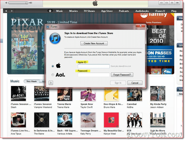 iTunes - potvrďte e-mail a prihláste sa