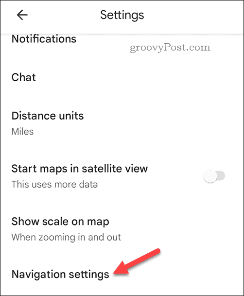 Otvorte nastavenia mobilnej navigácie v Mapách Google