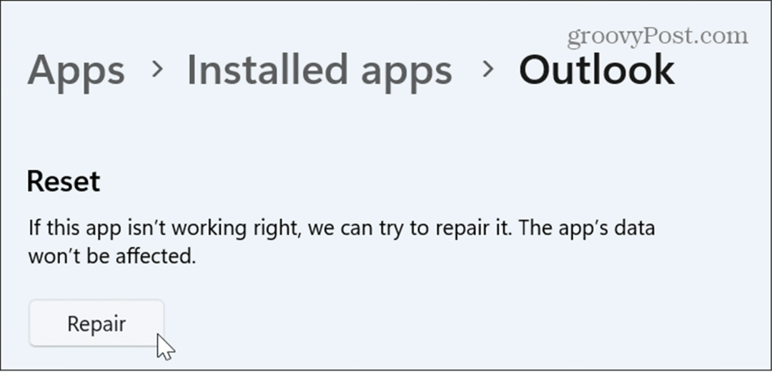 Ako opraviť alebo resetovať aplikácie Windows 11