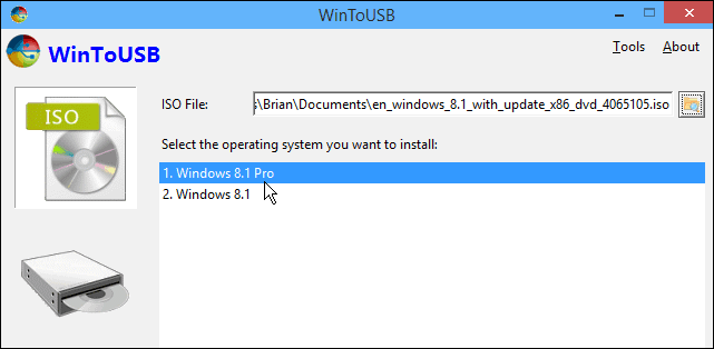 Spustite prenosnú verziu systému Windows z jednotky USB