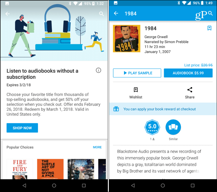 audioknihy Obchod Google Play