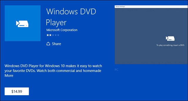 Aplikácia Windows DVD Player