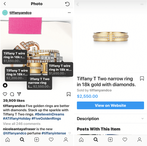 Ako vylepšiť svoje fotografie na instagrame, príspevok na nákupy od spoločnosti Tiffany & Co.