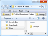 prehliadanie pomocou záložiek v prieskumníkovi systému Windows 7