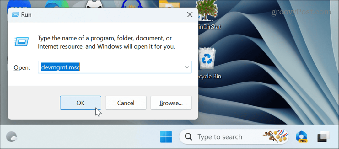 Otvorte Správcu zariadení v systéme Windows 11