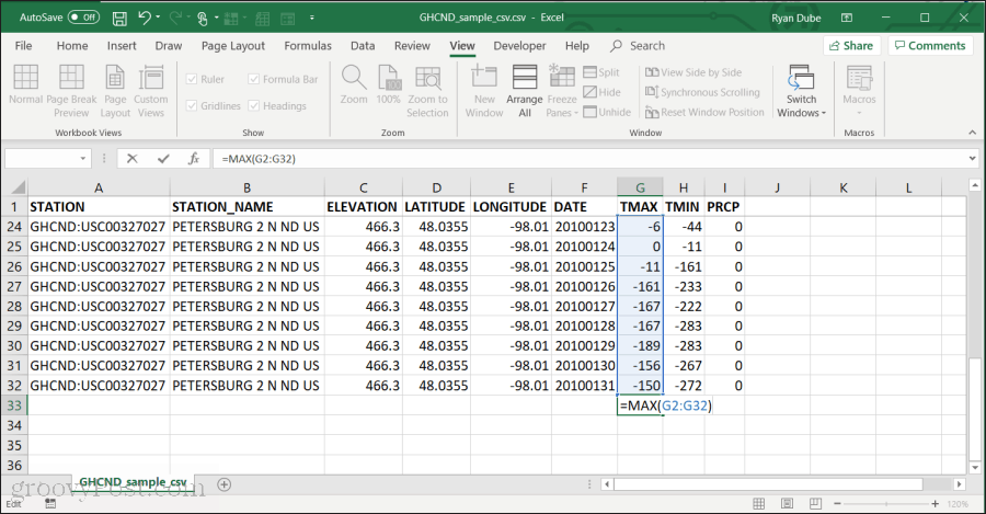 Použitie funkcie MAX v Exceli