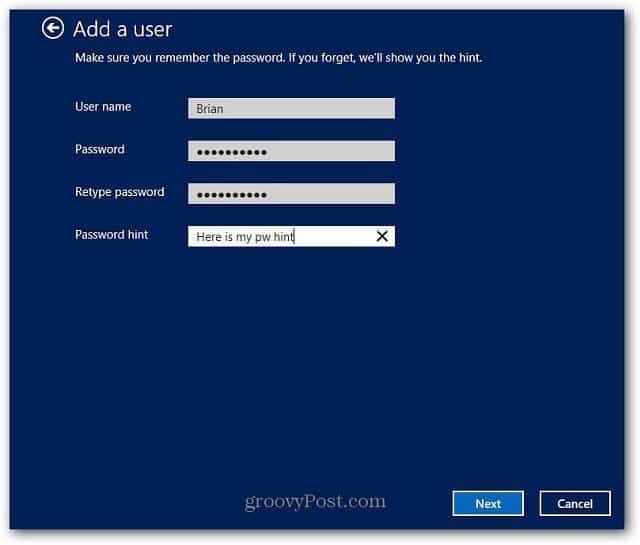 Vytvorte si lokálny účet v systéme Windows 8 a prihláste sa bez internetového pripojenia