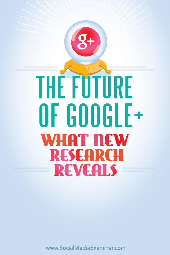 výskum o budúcnosti google plus