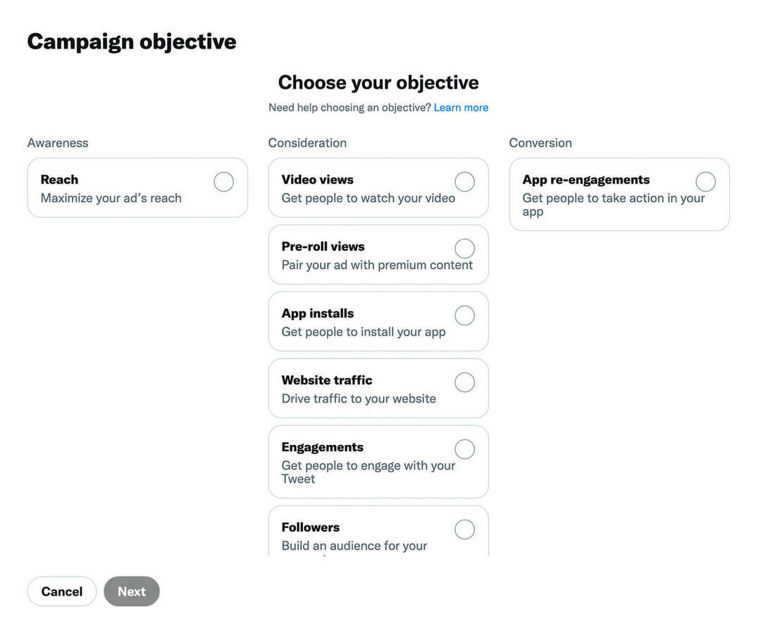 ako spustiť-reklamy na-twitter-2022-propagovaná-kampaň-objective-step-3
