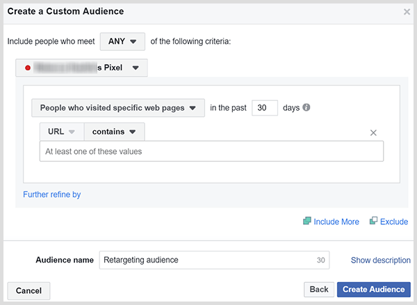 Vlastné publikum Facebooku môže opätovne zamerať ľudí, ktorí navštívili vašu stránku predaja alebo produktu.