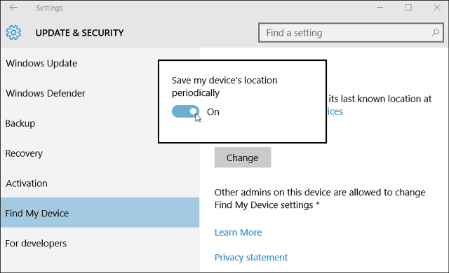 Ako povoliť hľadanie môjho zariadenia pre Windows 10
