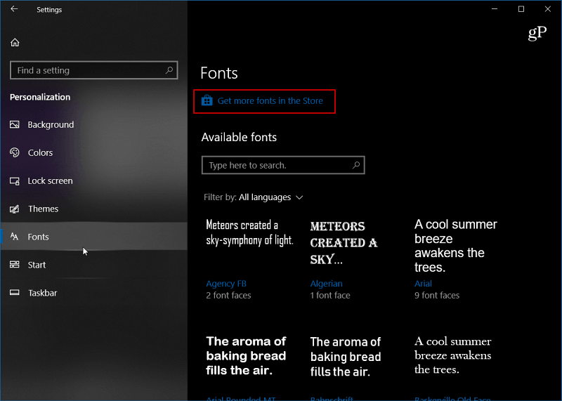 Windows 10-font-settings