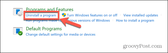 program na odinštalovanie ovládacieho panela systému Windows