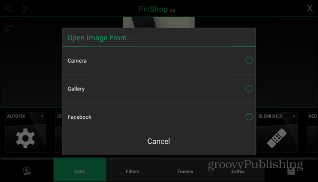 Načítať obrázok aplikácie PicShop Android