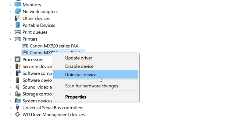 Odinštalovanie jednotky opravy tlačiarne nie je v systéme Windows 11 k dispozícii
