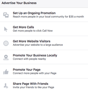 Používanie stránky na Facebooku vám poskytuje prístup k rôznym reklamným možnostiam.