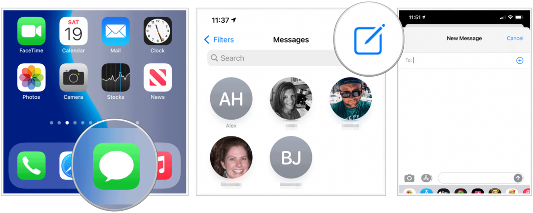 iOS 14 - vytvorenie skupinovej správy