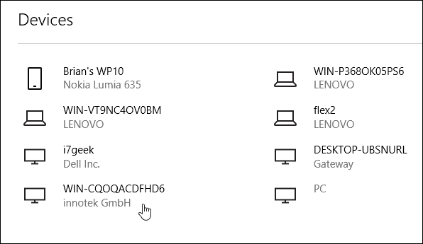 Zariadenia účtu Microsoft
