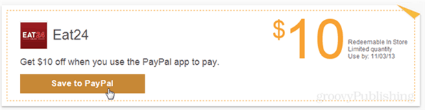 Získajte 10 dolárov zadarmo v ktorejkoľvek reštaurácii Eat24 pomocou aplikácie PayPal