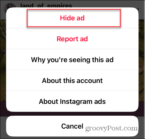 Vypnite cielené reklamy na Instagrame
