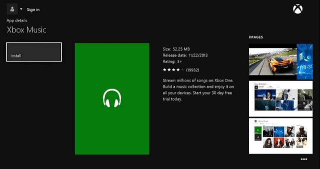 Xbox Music App