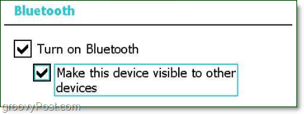 zaistite, aby bolo vaše zariadenie Bluetooth viditeľné