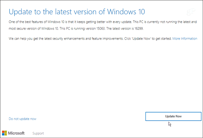 asistent aktualizácie systému Windows 10