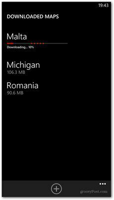 Stiahnutie máp Windows Phone 8