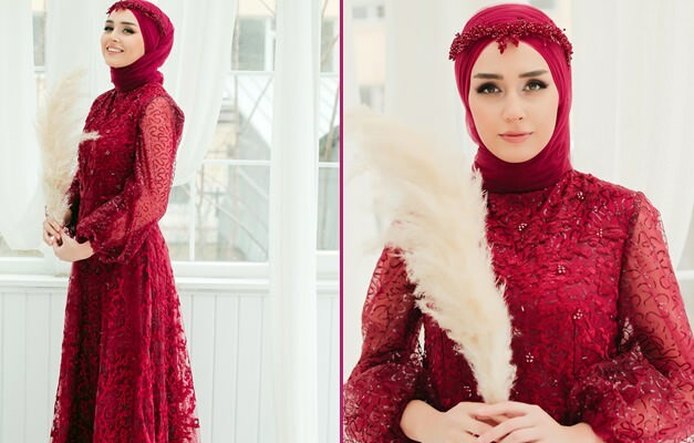 Najštýlovejšie večerné šaty hidžábov na henenské noci! Hidžáb večerné šaty 2020