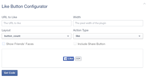 konfigurácia tlačidiel ako na facebooku