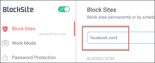 Pridanie blokovanej stránky do zoznamu blokovaných stránok v prehliadači Chrome