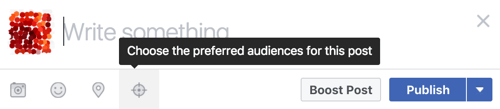 Kliknutím na ikonu zacielenia pridáte značky a obmedzenia pomocou nástroja na optimalizáciu publika.