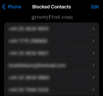 zoznam blokovaných kontaktov na iphone
