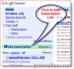 Ako na to Google Reader Pridajte odber RSS kanála