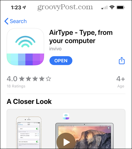 AirType v obchode App Store