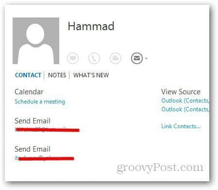Zlúčiť kontakty Outlook 4