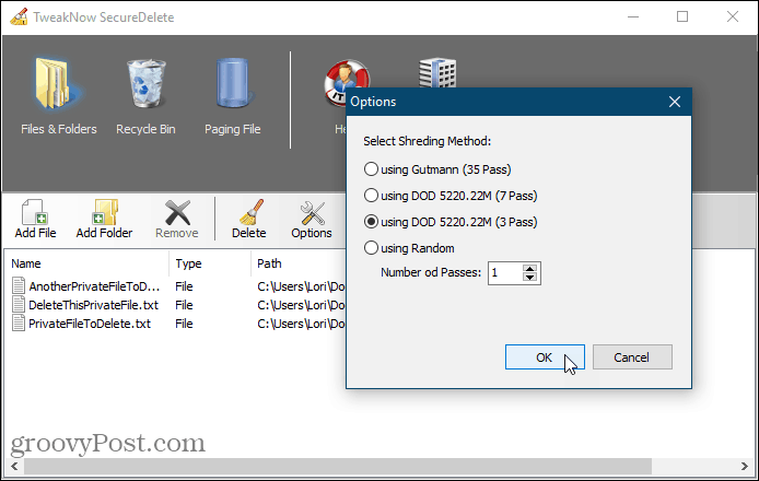 Nástroj SecureDelete na bezpečné odstránenie systému Windows