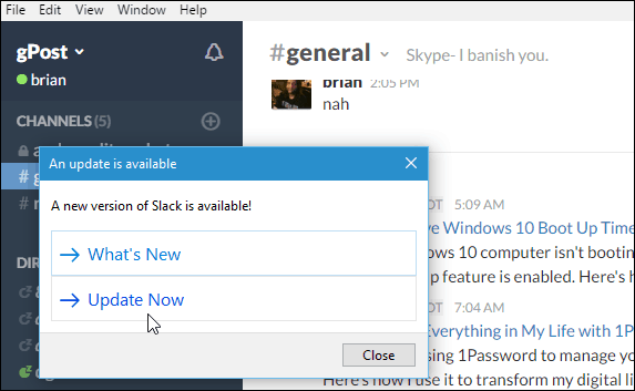 Slack Windows Desktop App aktualizovaný na 2.0.1