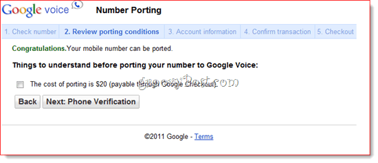 Preneste existujúce číslo do služby Google Voice