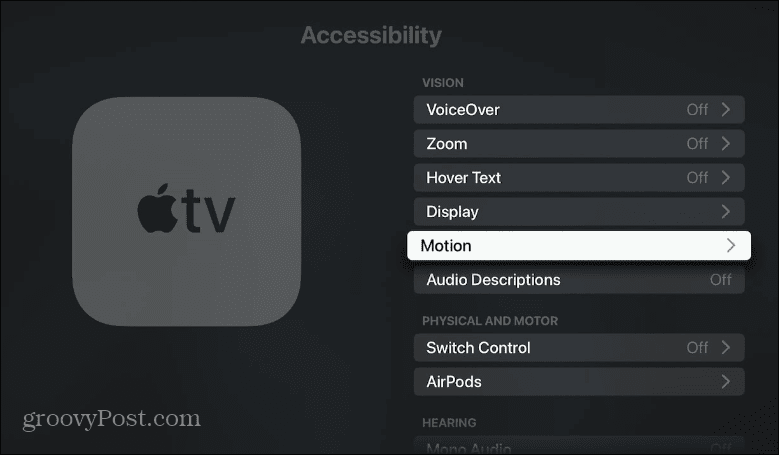 Zakázať automatické prehrávanie videa a zvuku na Apple TV