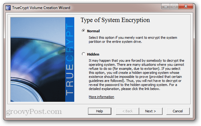 TrueCrypt: Typ systémového šifrovania