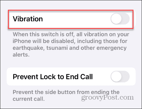 Vypnite vibrácie na iPhone