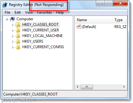 Editor databázy Registry neodpovedá v systéme Windows 7 a