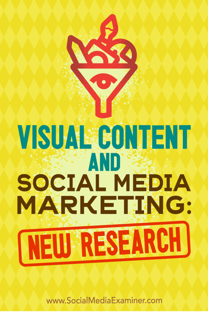 Vizuálny obsah a marketing v sociálnych médiách: Nový výskum: prieskumník sociálnych médií