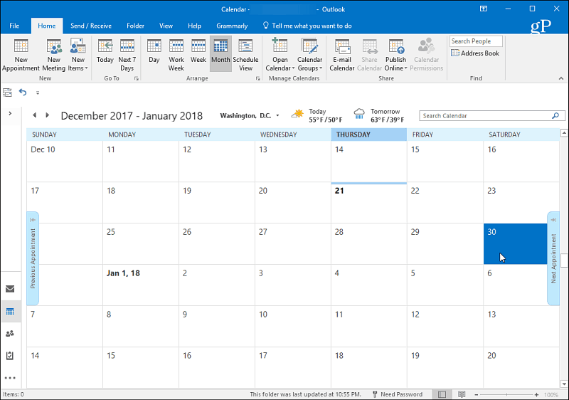 1 Kalendár programu Outlook