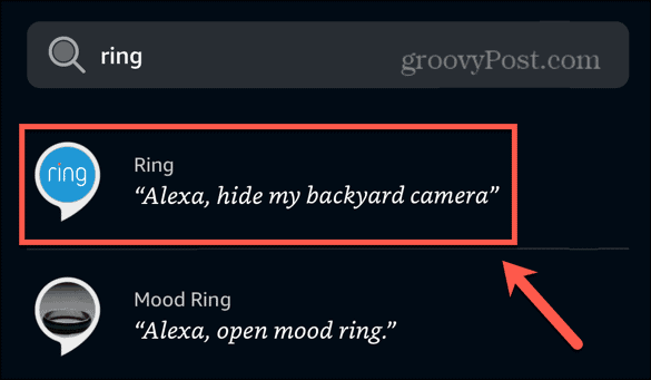 Alexa app ring skill