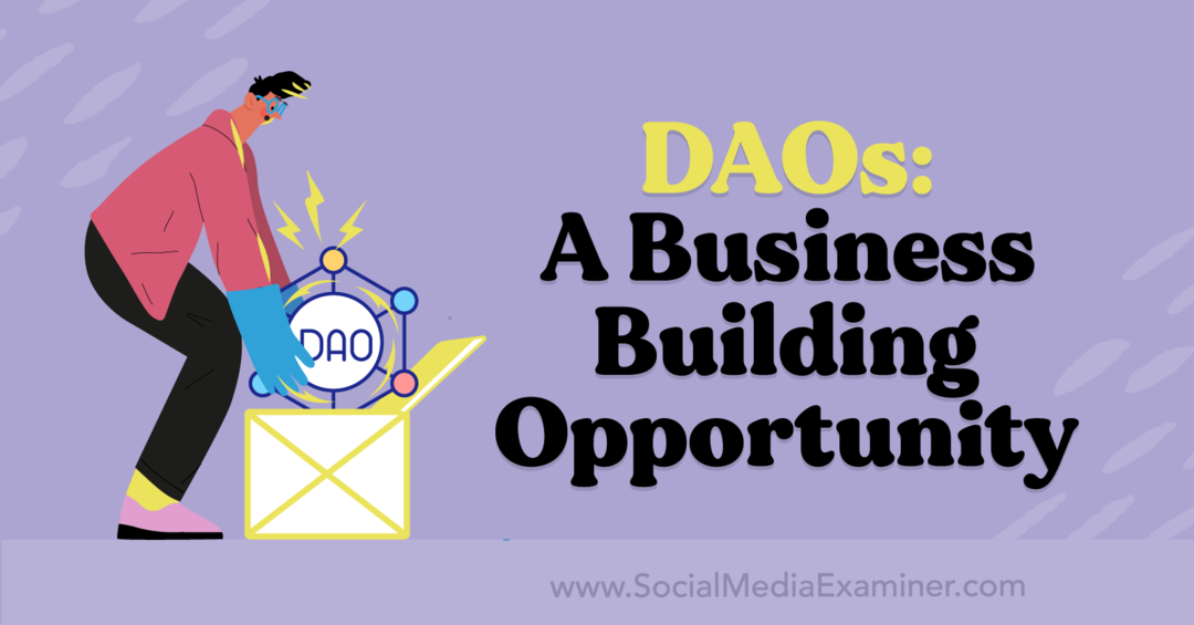 DAO: Príležitosť na budovanie podnikania: Prieskumník sociálnych médií